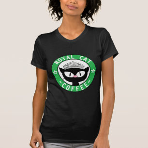ROYAL CAT COFFEE Black Cat Coffee Logo T-shirt