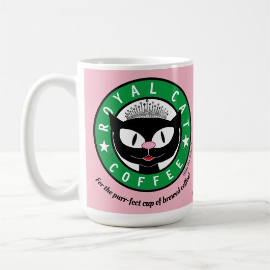 ROYAL CAT COFFEE Princess Cartoon Cat Koffiemok (Links)