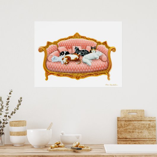 Royal Cat Nap Print (Keuken)