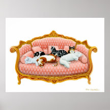 Royal Cat Nap Print