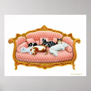 Royal Cat Nap Print