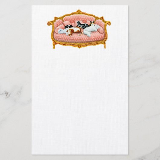 Royal Cat Nap Stationery Briefpapier (Voorkant)