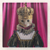Royal Cat Square Glass Onderzetter Glazen Onderzetter (Voorkant)