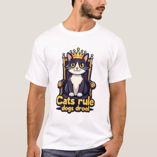 Royal Cat Throne T-shirt - Katten regel, honden kw