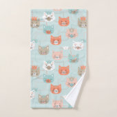 Royal Cats Pattern Bad Handdoek (Handdoek)