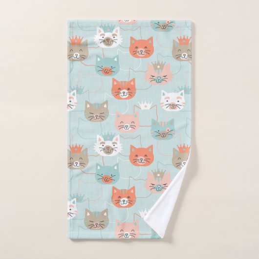 Royal Cats Pattern Bad Handdoek (Handdoek)