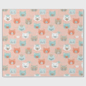 Royal Cats Pattern Cadeaupapier (Vlak)