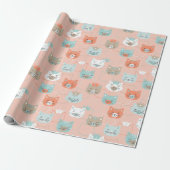 Royal Cats Pattern Cadeaupapier (Uitgerold)