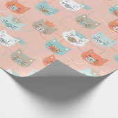 Royal Cats Pattern Cadeaupapier (Hoek)