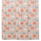Royal Cats Pattern Douchegordijn (Voorkant)