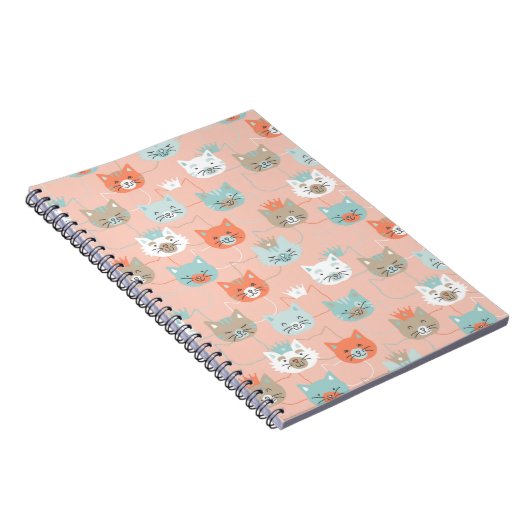 Royal Cats Pattern Notitieboek (Rechterzijde)