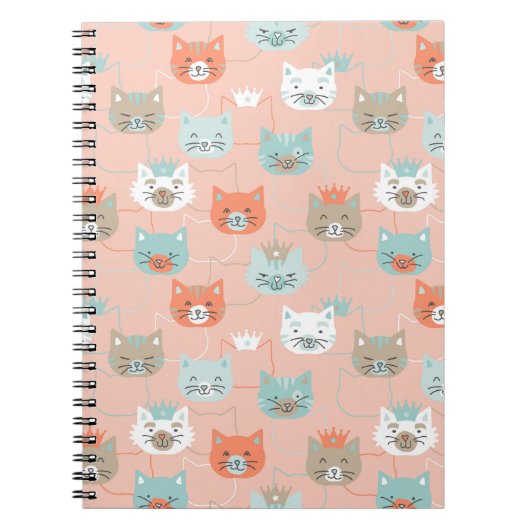 Royal Cats Pattern Notitieboek (Voorkant)