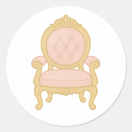 Royal chair ronde sticker