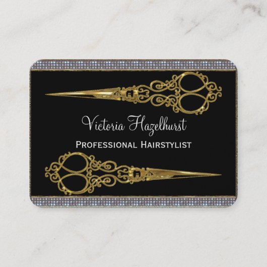 Royal Château Double Scissors Professional Visitekaartje (Voorkant)