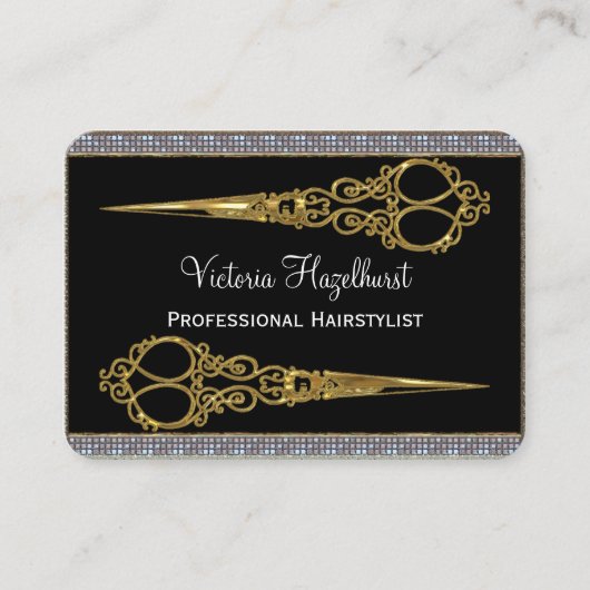 Royal Château Double Scissors Professional Visitekaartje (Voorkant)