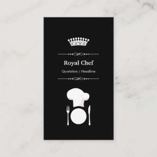 Royal Chef - Professional Modern Black White Visitekaartje