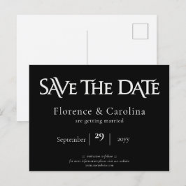 Royal Chic Black Save the Date  Briefkaart