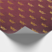 Royal Chic Golden Red Velvet Crown Princess Cadeaupapier (Hoek)