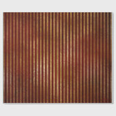 Royal Chic Golden Red Velvet Stripes Cadeaupapier (Vlak)