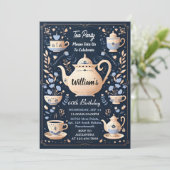 Royal Chic Volwassen Fairy Tea Party 60ste Verjaar Kaart (Staand voorkant)