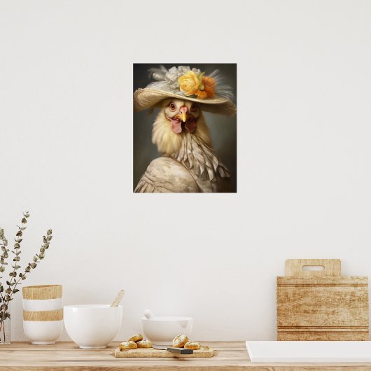 Royal Chicken Print, renaissancedier Poster (Keuken)