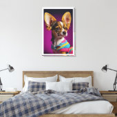 Royal Chihuahua hond Canvas Afdruk (Insitu (Slaapkamer))