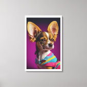 Royal Chihuahua hond Canvas Afdruk (Voorkant)