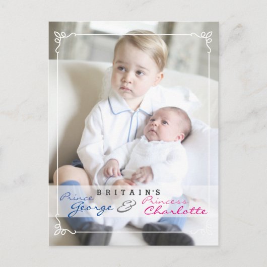 Royal Children - George & Charlotte Briefkaart (Voorkant)