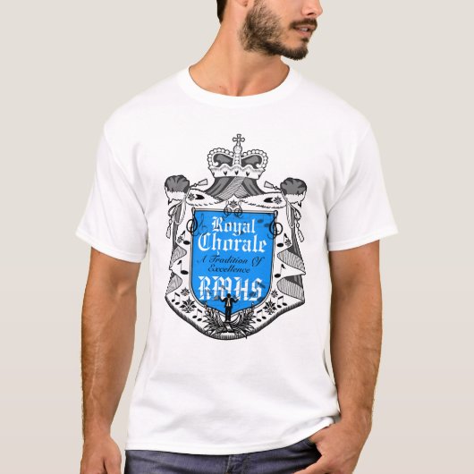 Royal Chorale Crest 4B Black T-Shirt (Voorkant)