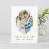 Royal Classic Gold Wedding Flat Bedankt Kaart (Staand voorkant)