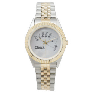 Royal Club Flush Poker Cards Pattern Horloge