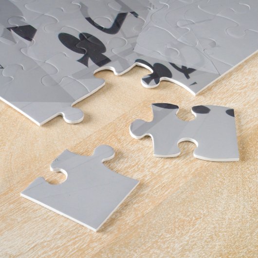 Royal Club Flush Poker Cards Pattern Legpuzzel (Zijkant)