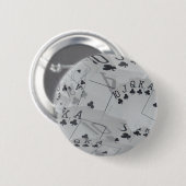 Royal Club Flush Poker Cards Pattern Ronde Button 5,7 Cm (Voorkant /achterkant)
