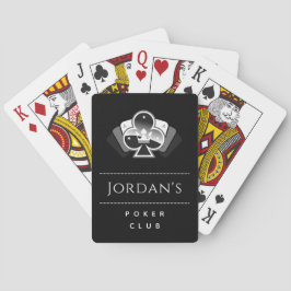 Royal Club Poker Night Casino Black & White Name Pokerkaarten
