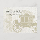 Royal Coach Wedding Reactie Uitnodiging Briefkaart (Voorkant)