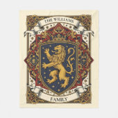 Royal Coat of Arms Luxury Lion Rampant Fleece Deken (Voorkant)