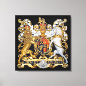 Royal Coat of Arms, Verenigd Koninkrijk. Canvas Afdruk (Voorkant)