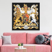 Royal Coat of Arms, Verenigd Koninkrijk. Canvas Afdruk (Insitu (Woonkamer))