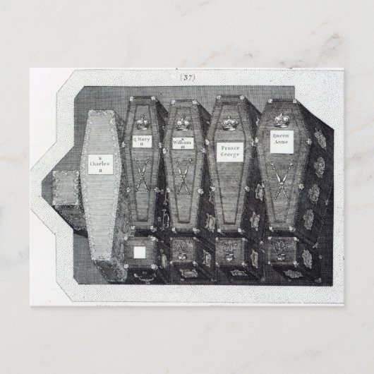 Royal Coffins in Westminster Abbey Briefkaart (Voorkant)