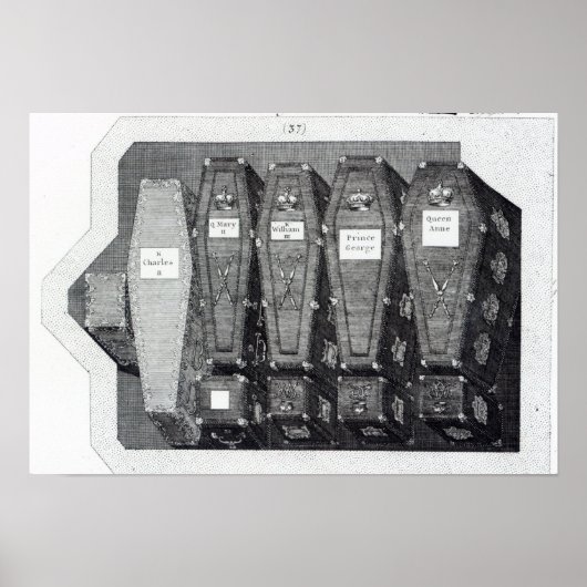 Royal Coffins in Westminster Abbey Poster (Voorkant)