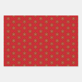 Royal Collectie Dazzling Red en Gold Inpakpapier Vel