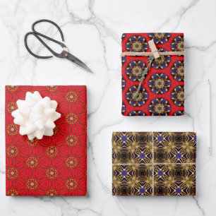 Royal Collectie Dazzling Red en Gold Inpakpapier Vel