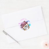 Royal Corgi Classic Ronde Sticker (Envelop)
