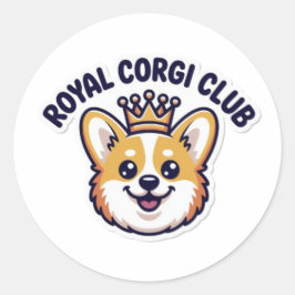 Royal Corgi Club Cute Corgi Crown Sticker Corgi Lo