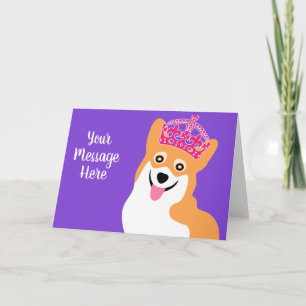 Royal Corgi Custom Greeting Kaart