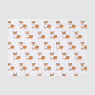 Royal corgi dog met kroon tissuepapier