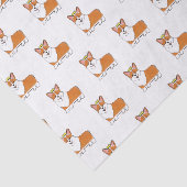 Royal corgi dog met kroon tissuepapier (Detail)