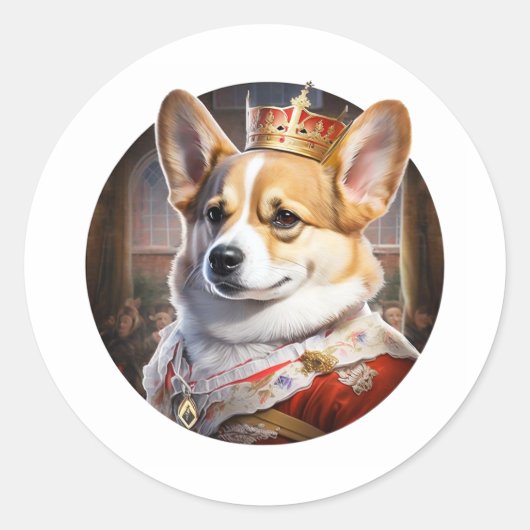 Royal Corgi Dog Stickers (Voorkant)