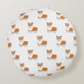 Royal corgi gepersonaliseerd rond kussen (Achterkant)