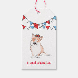 Royal corgi gift label cadeaulabel